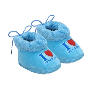 puresole baby booties for boys amp girls 6-12 months i warm amp comfortable baby shoes i non slip sole i indoor winter baby booties with i love mom amp dad print