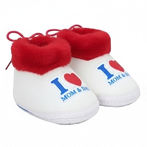 puresole baby booties for boys amp girls 6-12 months i warm amp comfortable baby shoes i non slip sole i indoor winter baby booties with i love mom amp dad print