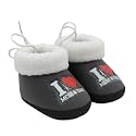 PureSole Baby Booties for Boys &amp; Girls (6-12 Months) I Warm &amp; Comfortable Baby Shoes I Non Slip Sole I Indoor Winter Baby Booties with I love Mom &amp; Dad Print.