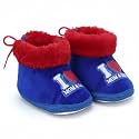 PureSole Baby Booties for Boys &amp; Girls (6-12 Months) I Warm &amp; Comfortable Baby Shoes I Non Slip Sole I Indoor Winter Baby Booties with I love Mom &amp; Dad Print.
