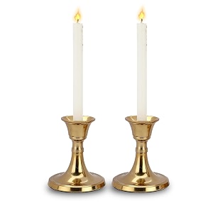 purestory candle holder  candle holders for home decoration  heat resistance with aesthetic appeal  best for gifting amp diwali decoration  gold metal  size - 35 inch  pack of 2