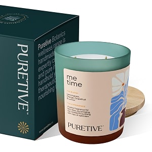 puretive me time scented soy wax candle  lemongrass jasmine amp light musk  2 wick candle for relaxation amp home dcor  premium rakhi gift for brother amp sister