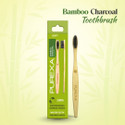 PUREXA Bamboo Charcoal Toothbrush, Soft brush With Charcoal Infused Bristles Soft Toothbrush