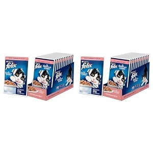 purina felix as good as it looks wet food for adult catscomplete and balanced cat food salmon flavourpack of 24 pouches 12 x 85 g