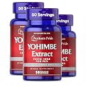 Puritan's Pride Yohimbe 1000 Mg, 50 Count, Vegetable Cellulose, Gelatin (Pack of 3)
