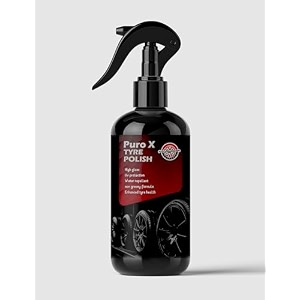 puro x tyre polish 300ml with applicator sponge  high-gloss tire shine protection against cracks amp fading  suitable for all tyre types  ideal for car amp bike maintenance