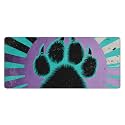 Purple Animal Footprints Extended Gaming Mouse Pad, with Stitched Edges Large Mouse Pad Desk Protector, Rubber Base Mousepad Keyboard Mouses Mat for Work Game Office Home- 32" X 12" Inch