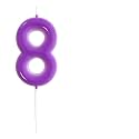 Purple Birthday Number 8 Candles Happy Birthday Cake Topper Number Candles for Birthday Party Decorations Wedding Anniversary Celebration Party Supplies