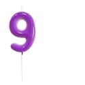 Purple Birthday Number 9 Candles Happy Birthday Cake Topper Number Candles for Birthday Party Decorations Wedding Anniversary Celebration Party Supplies