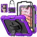 Purple Case for iPad mini 7 (A17 Pro) 2024/ Mini 6 with Hand Strap