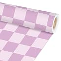 Purple Checked Bulletin Board Paper Roll Retro Pastel Purple Bulletin Board Background Back to School Classroom Decor Poster for Art Craft DIY Project Home Office Girls Party Supplies 17.7in x 20ft
