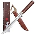 Purple Dragon EDC Fixed Blade Knife with Wooden Sheath