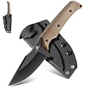 Purple Dragon Fixed Blade Knife - Full Tang Hunting Knife Brown