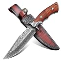 Purple Dragon Hand Forged Fixed Blade Knife with Leather Sheath