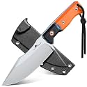Purple Dragon Outdoor Knife for Skinning - Drop Point Skinning Knife Orange