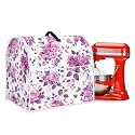 Purple Floral Stand Mixer Covers for Kitchen Aid 6-8 Quart Flower Pattern Cover Universal Kitchen Small Appliance Covers Washable Dust Cover for Kitchen Aid Mixer Accessories
