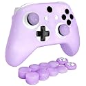 Purple Glitter Anti-Slip Protective Silicone Cover Skin Grips Compatible with Xbox one s/x Controller,8 PCS Glitter Thumb Grips Caps and 2 Grips Caps.