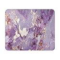 Purple Golden Marble Mouse Pad 9.5x7.9 Inch with Anti-Slip Rubber Base
