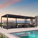 PURPLE LEAF Outdoor Louvered Pergola 11' x 23' Adjustable roof, Bronze