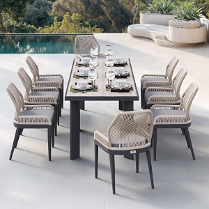 PURPLE LEAF Outdoor Dining Set 9 Pieces