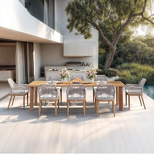 PURPLE LEAF 9 Pieces Patio Dining Set