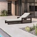 PURPLE LEAF Outdoor Chaise Lounge Oversize Deluxe Aluminum 1 Pc, Bronze