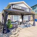PURPLE LEAF Outdoor Hardtop Gazebo 12' x 16' Aluminum 4.7" Wide Frame Patio