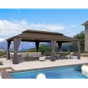 PURPLE LEAF Outdoor Hardtop Gazebo 12' x 24'' Aluminum 4.7" Wide Frame