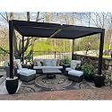 PURPLE LEAF Outdoor Louvered Pergola 10' x 12' Patio Aluminum Gazebo Bronze