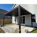 PURPLE LEAF Outdoor Louvered Pergola 10' x 16' Patio Aluminum Gazebo Bronze
