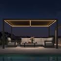 PURPLE LEAF Outdoor Louvered Pergola 10' x 14' Aluminum with LED Bronze
