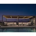 PURPLE LEAF Outdoor Louvered Pergola 11' x 23' Aluminum with LED Bronze