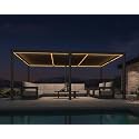 PURPLE LEAF Outdoor Louvered Pergola 11' x 18' Aluminum with LED Bronze