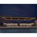 PURPLE LEAF Outdoor Louvered Pergola 11' x 28' Aluminum with LED Bronze