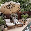 PURPLE LEAF Patio Chaise Lounge Set of 4 with Soft Cushion, Teak