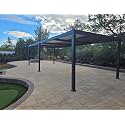 PURPLE LEAF Patio Louvered Pergola 11' x 28' Outdoor Hardtop Canopy Bronze