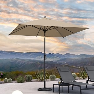 PURPLE LEAF Patio Market Umbrella 8 x