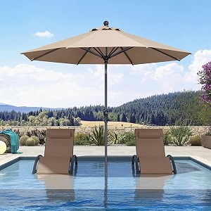 PURPLE LEAF Patio Market Umbrella 9 Round
