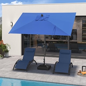 PURPLE LEAF Patio Market Umbrella 9 x