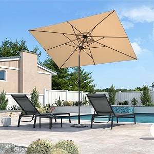 PURPLE LEAF Patio Market Umbrella 9 x