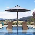 PURPLE LEAF Patio Market Umbrella 939 Round