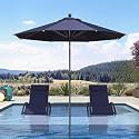 PURPLE LEAF Patio Market Umbrella 939 Round