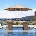 PURPLE LEAF Patio Market Umbrella 939 Round