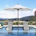 PURPLE LEAF Patio Market Umbrella 939 Round