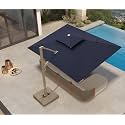 PURPLE LEAF Patio Umbrella 9'x12' Rectangle Double Top Canopy Navy Blue