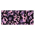 Purple Leopard Print Extended Gaming Mouse Pad, with Stitched Edges Large Mouse Pad Desk Protector, Rubber Base Mousepad Keyboard Mouses Mat for Work Game Office Home- 32" X 12" Inch