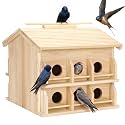 Purple Martin Bird House, Large 12-Room Wooden Birdhouse for Outdoors