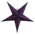 Purple Punch Paper Star Lantern with 12 Foot Power Cord Included