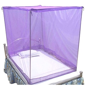 purple rectangular fine mesh mosquito net for single beddouble bed 6x6 insect protection repellent perfect for indoors and outdoors