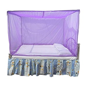 purple rectangular fine mesh mosquito net for single beddouble bed 65x65 insect protection repellent perfect for indoors and outdoors
